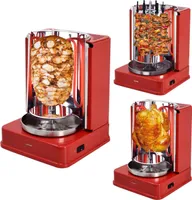 Syntrox Germany Dönergrill Quandira – 1400 Watt Hähnchen- und Fischgrill mit Rotisserie-Funktion und 6 drehenden Spießen