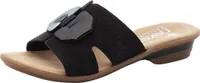 Rieker Damen Pantoletten Clogs Blockabsatz 63481-00, Größe:38 EU, Farbe:Schwarz
