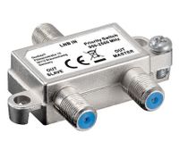 Vorrang-Schalter verteilt/schaltet 1 LNB auf 2 SAT-Receiver, Good Connections®