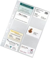 VELOFLEX Visitenkartenhüllen - DIN A4 - PP - für 20 Karten - glasklar - 10 Stück