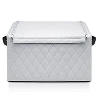 reisenthel storagebox L, Aufbewahrungsbox, Recycling-Polyestergewebe, Rhombus Light Grey, 60 L, FT7060