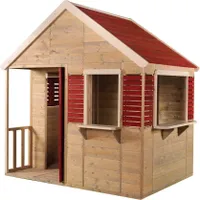 Wendi Toys Holz Spielhaus Krokodil Natur 155x120x168 cm