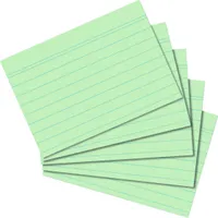 500 Herlitz Karteikarten DIN A8 / liniert / Farbe: grün