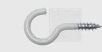 SWG Schraubhaken Gebogen 3,3x50/19 mm Stahl weiss  4 Stück