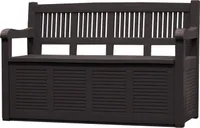 Aufbewahrungsbox Bank 60 x 130 x 85 cm Kunststoff anthrazit