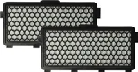 vhbw 2x Staubsaugerfilter kompatibel mit Miele S4280, S4262, S4212 Plus, S4261, S4222, S4221, S4260 Staubsauger - HEPA Abluft-Filter Schwarz Weiß