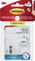 3M Command Bad-Klebestreifen Strips Multipack (S/M/L) wasserrestistent