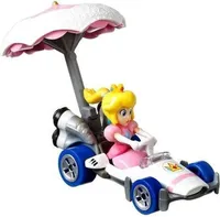 Mattel Hot Wheels Mario Kart: Princess Peach B-Dasher + slnečník vo farbe broskyne (GVD36)