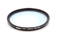 vhbw Universal UV Filter kompatibel mit Kamera Objektiven mit 55mm Filtergewinde - UV Schutzfilter, Schwarz