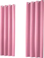 heimtexland ® 1 Paar Verdunklungsgardinen Thermovorhänge Ösenschal  Typ139 Rosa HxB 160 x 135 cm