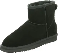 OOG Damen-Leder-Boot Schwarz, Farbe:schwarz, EU Größe:39