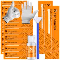 K&F Concept Sensor Reinigungs-SET Vollformat 20x 24mm Swabs + Antistatik-Handschuhe + 20ml Sensor Reiniger + Microfaser Swabs Staubfrei Einzeln Vakuumverpackt