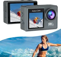 Action-Cam 5K SportKamera Wasserdichte, mit drahtloser Fernbedienung Action Cam