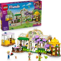 LEGO Friends Pflanzencafé und Blumenkiosk - Spielset mit 4 Mini-Puppen, Katzenfigur, Straßenbahn und Küchen Zubehör inkl. Gebäck, Tassen und Teekanne - Geschenk zum Geburtstag für Mädchen ab 9 Jahren - 42671