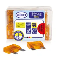 alca® KFZ Mini-Sicherungen 20A, 100 St. Economy Box