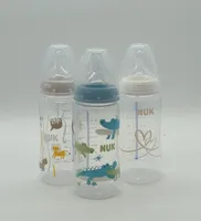 NUK First Choice+ Babyflasche im Set | 0–6 Monate | Temperature Control Anzeige | 300 ml | Anti-Colic-Ventil | BPA-frei | Trinksauger aus Silikon | 3