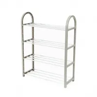 schuhablage 4-lagig 49,5 x 65 cm aluminiumgrau
