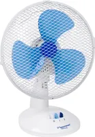 Bestron Mobiler Tischventilator Ø 27cm, kleiner Ventilator 2 Geschwindigkeitsstufen & 75° Oszillation-Funktion, Höhe: 29 cm, 30W, DDF27W, Farbe: Weiß