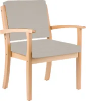 Stuhl für Schwergewichtige mit Armlehnen bis 250kg Alexander XXL Adipositas Schwerlaststuhl CleanKunstleder Silvertex Macadamia