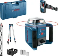 Bosch profesjonalna obrotowa poziomica laserowa grl 400 h (użycie z jednym przyciskiem, odbiornik lr 1, skala gr 2400, statyw bt 152, zasięg: do 400m, w etui)