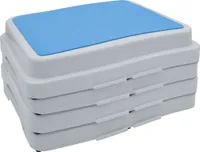 Trittstufe stapelbar weiß 50 x 40 cm - 4er Set - Antirutsch Badezimmer Tritthocker - Dusche Einstiegshilfe Badewanne Aufstiegshocker Hochstufe Stufenhocker rutschfest für Senioren und Kinder