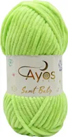 Ayos Samt Baby 47 Limetten Grün Chenillegarn Strickgarn Babywolle
