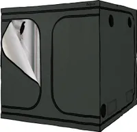 ZELSIUS Grow Tent 200 x 200 x 200 cm grau/schwarz Pflanzenzucht Indoor