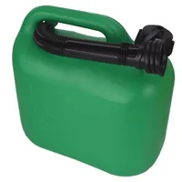 Benzinkanister 5 L mit Sicherheits-Einfüllsystem Ausgießer grün für Öl oder  Kettenhaftöl Kanister UN-Zulassung Kinder-Sicherheitsverschluss Diesel