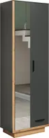 Garderobenschrank >Synnax< in Anthrazit Melamin/ Evoke Eiche Nachbildung
