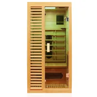 Dewello Infrarotkabine Infrarotsauna HAMLIN 90cm x 90cm inkl. Keramikstrahler, Karbon Bodenstrahler