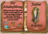 Tortenaufleger Fototorte Tortenbild Schulanfang Einschulung 1. Schultag DIN A4 SE17