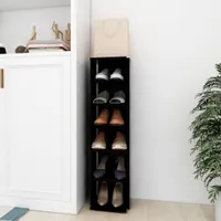 vidaXL Skriňa na topánky čierna 27,5x27x102 cm Materiál drevo