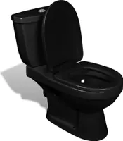 Toilette mit Spülkasten Schwarz