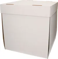 Torteschachtel 32 x 32 x 32 cm hoch weiß extra stabiler Wellkarton Cake Box von FunCakes - GREENLine ohne Überverpackung