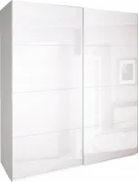 MiroMark Bella BL-21-WB Schwebetürenschrank Weiß Matt/Glanz 250x211x61cm