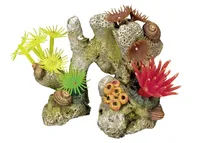 NOBBY Aqua Ornaments "KORALLE" mit Pflanzen, 11 x 7 x 8,5 cm