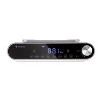 auna KR-130 Bluetooth Küchenradio Freisprechfkt  UKW-Tuner LED-Leuchte silber