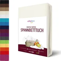 Frottee TOPPER Spannbettlaken Spannbetttuch für Matratzen bis 12 cm  Bettlaken Betttuch , in Größe: 90x200-100x200 cm, in Farbe: Weiß
