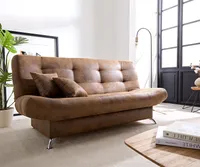 DELIFE Schlafsofa Viola 190x90 cm Braun Antik Optik Bettkasten