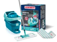 Leifheit Set Wischtuchpresse Profi XL mit Rollen und Bodenwischer