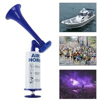 Wiederverwendbare Stadionhorn,Air Horn Signal Horn Mit Laut Tröten,Fussball  Lufthorn,Fanfaren,Tröten,Zum Anfeuern Melodie Gas Hupe, Boot Hörner,Blau