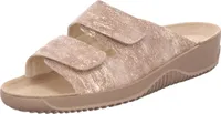 Rohde Damen Pantolette aus Leder mit zartem Metallic-Schimmer Soltau-40 1958, Größe:42 EU, Farbe:Beige