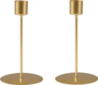 Kerzenhalter Stabkerzen Gold 2er Set Vintage Modern Deko für Hochzeit