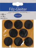 Plstené klzáky 28 mm plsť hnedá samolepiaca.