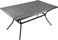 Kovový zahradní stůl 150 x 90 cm kovový jídelní stůl antracitový