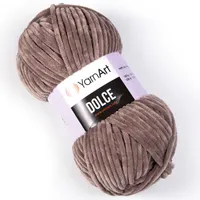YarnArt Dolce 754 – Superweiche Chenille Wolle, Beige-Grau, Plüsch, Perfekt für Amigurumi