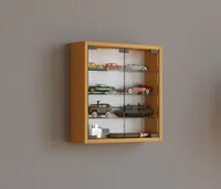 VCM Glasvitrine hängend | Vitrine Glas mit ESG-Sicherheitsglas | Maße ca. H. 40 x B. 40 x T. 10 cm| Hängevitrine Glas | Modern und platzsparend | Glas Vitrinenschrank - Mandosa S