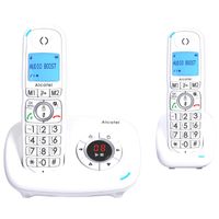 Alcatel XL585 voice duo, Analoges Telefon, Kabelloses Mobilteil, Freisprecheinrichtung, 50 Eintragungen, Weiß