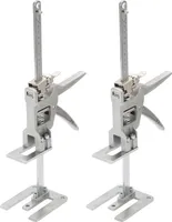 Bettizia 2x Handwerkzeugheber Gipskartonplatten Hebevorrichtung Schrankheber Bis 150Kg, Einstellbar 0cm-23cm