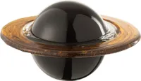J-line - Briefbeschwerer Planet Braun/Schwarzes Glas Groß - 18x18x11cm